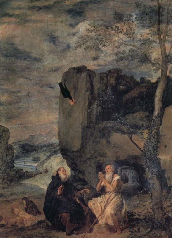 Diego Velazquez St.Anthony Abbot and St.Paul the Hermit oil painting image